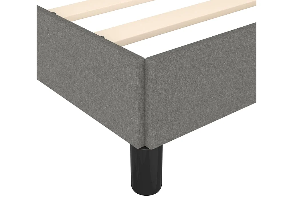 Lit Gris foncé 140x190 Tissu