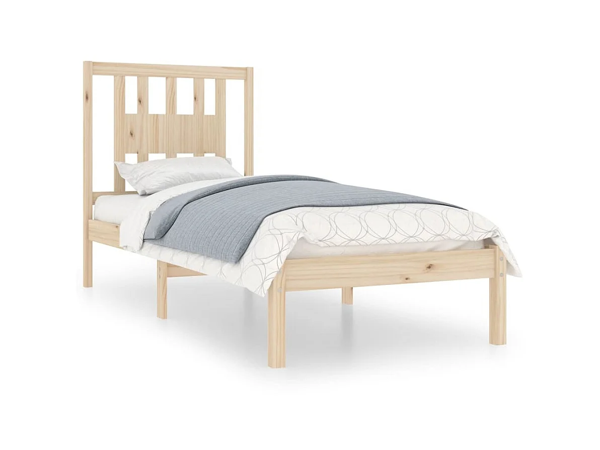 Lit en bois de pin massif 90x200 5