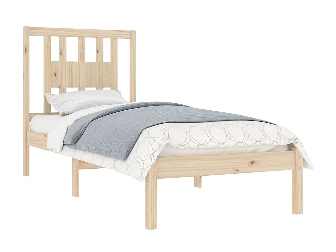 Lit en bois de pin massif 90x200 5