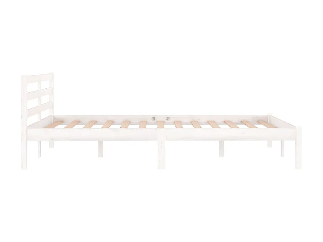 Lit de jour Bois massif de pin 120x200 Blanc