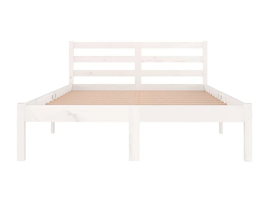 Lit de jour Bois massif de pin 120x200 Blanc