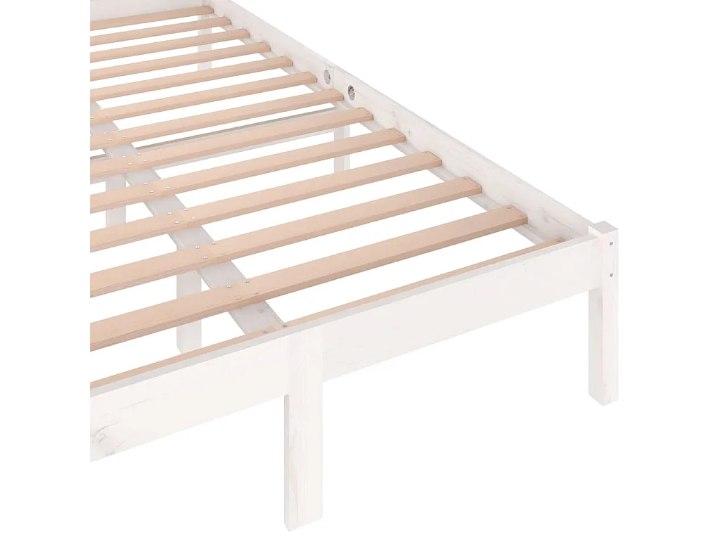 Lit de jour Bois massif de pin 120x200 Blanc