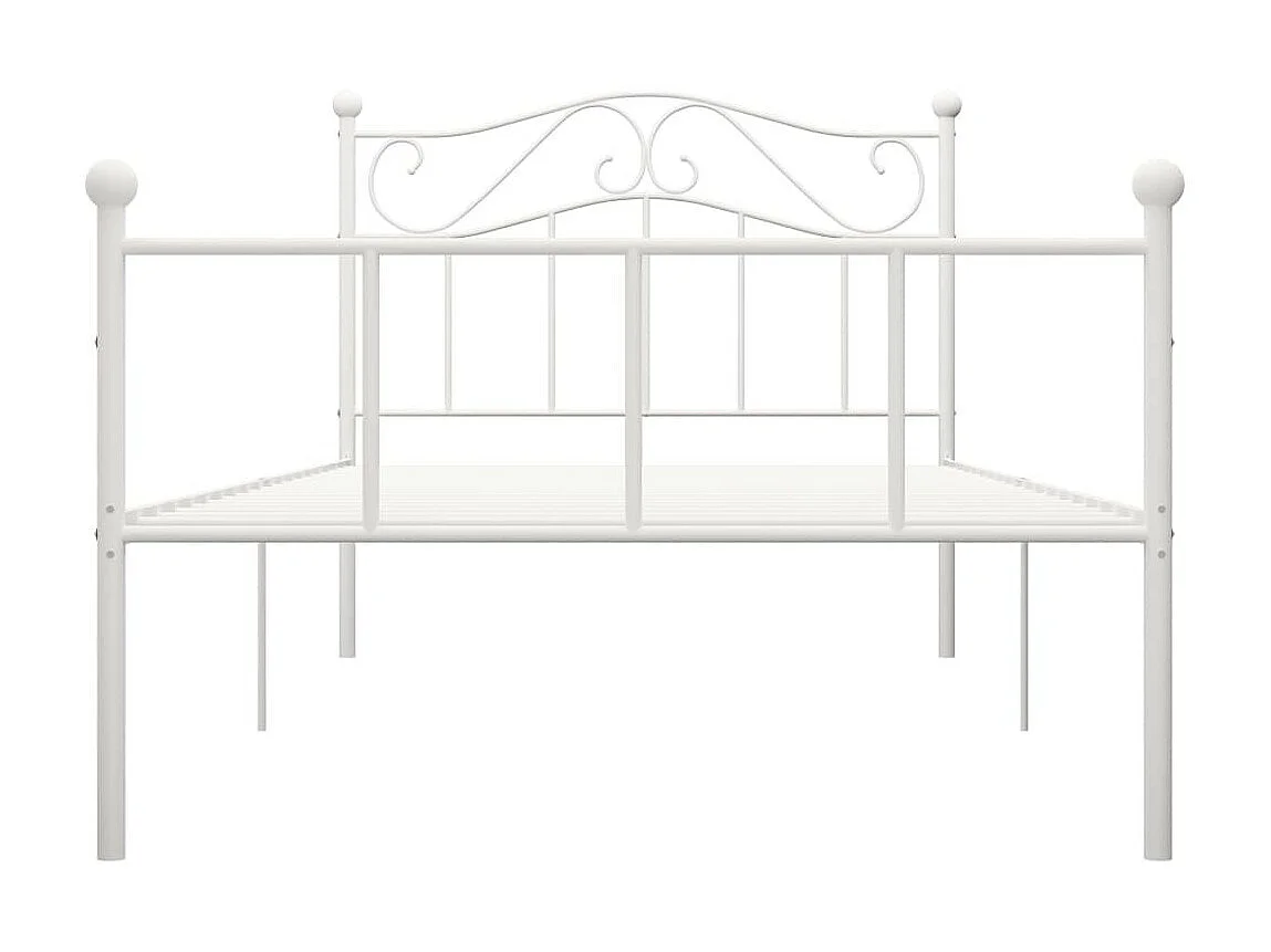 Lit Blanc Métal 90x200 4
