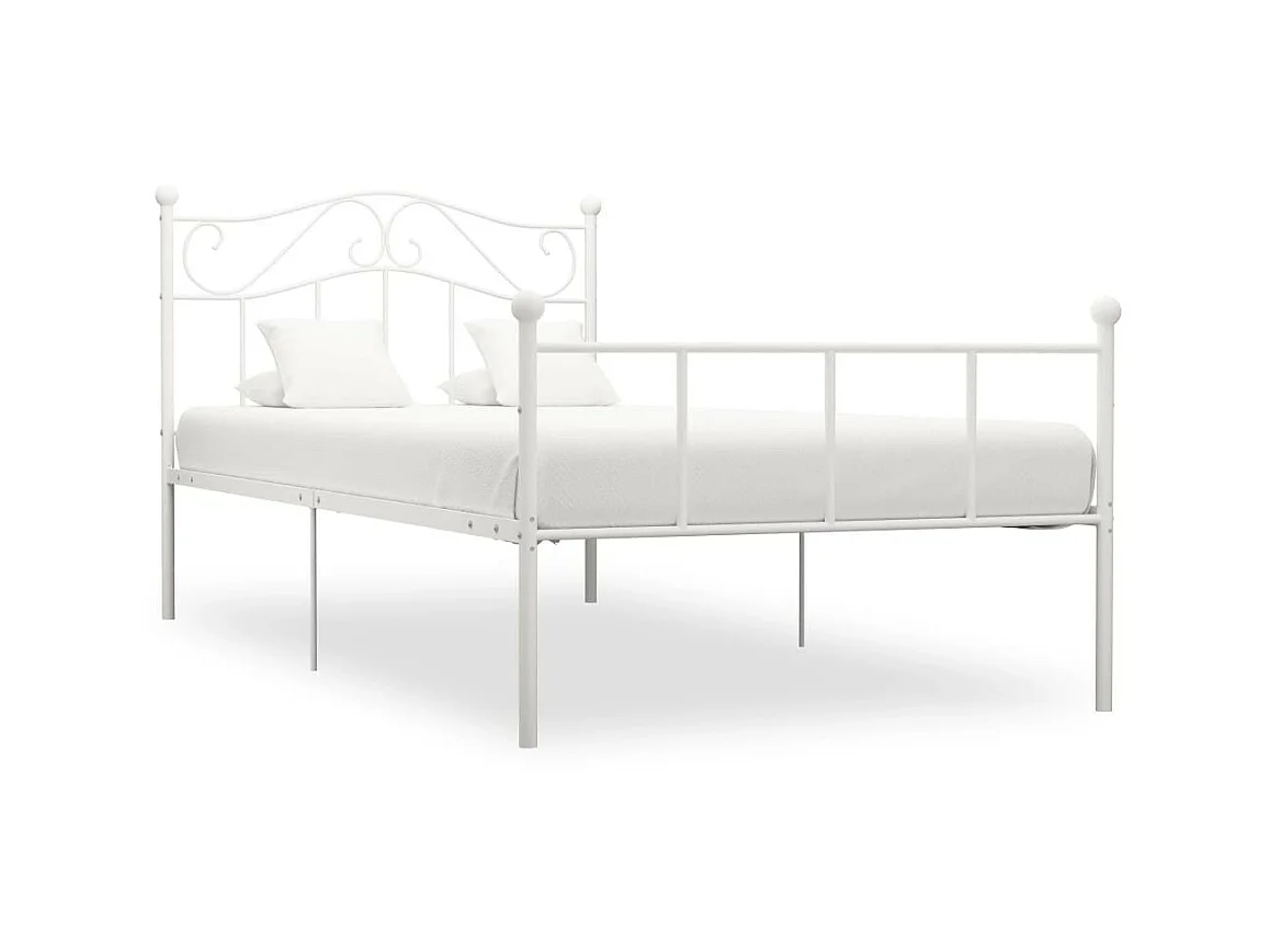 Lit Blanc Métal 90x200 4