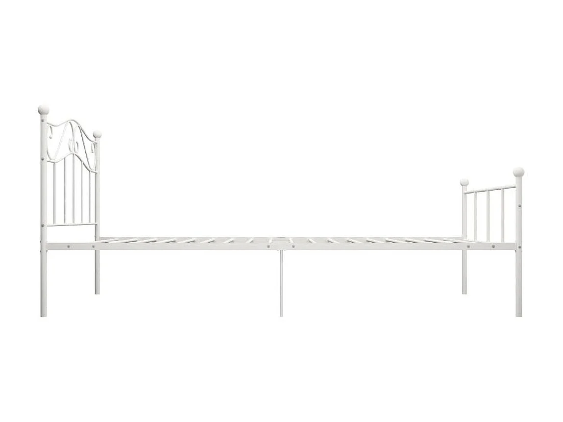 Lit Blanc Métal 90x200 4