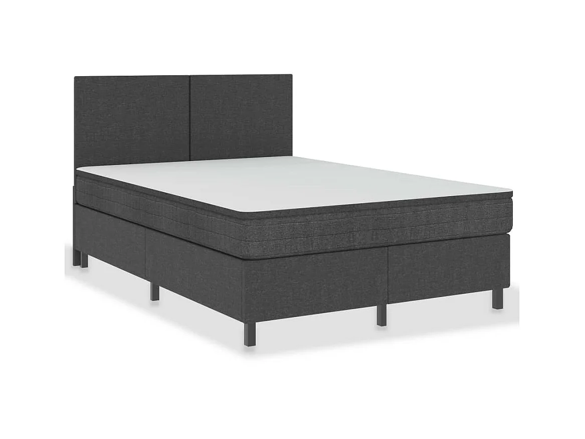 Boxspring stof donkergrijs 180x200 cm
