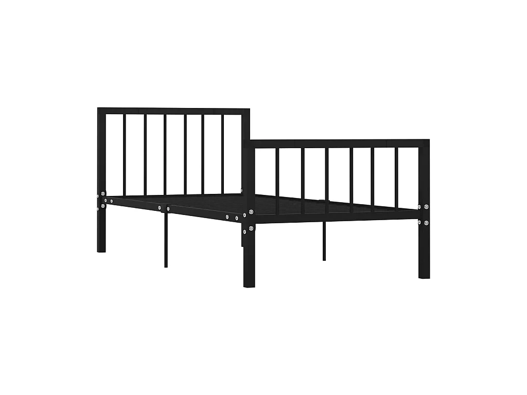 Estructura de cama de metal negro 100x200 cm