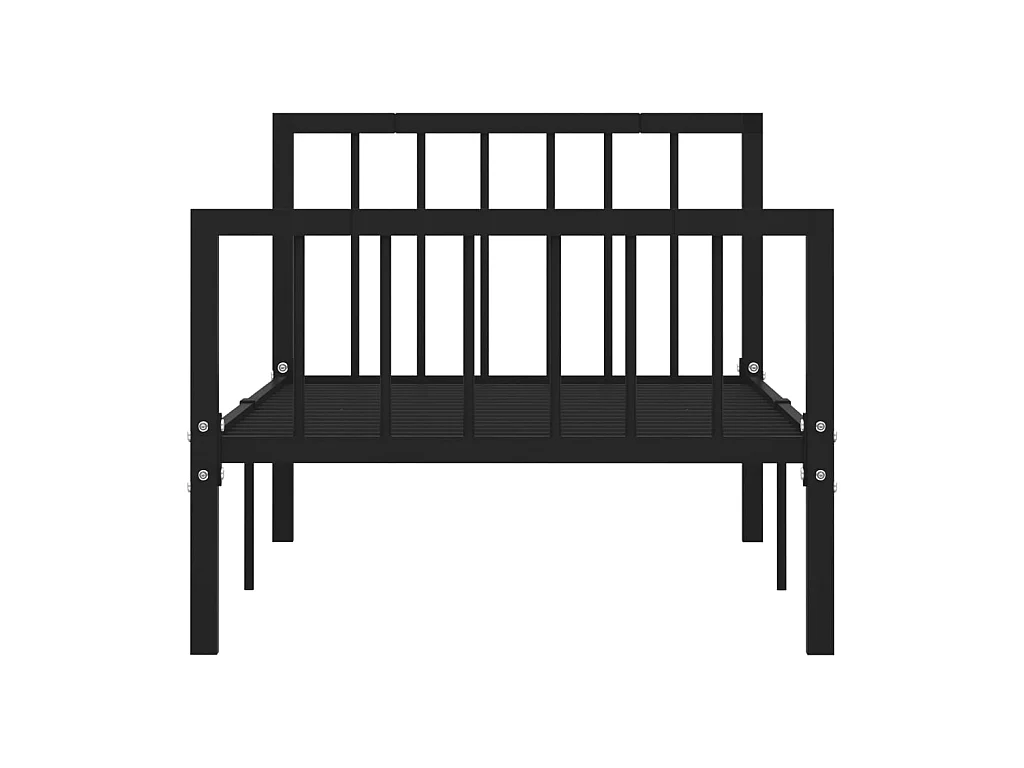 Estructura de cama de metal negro 100x200 cm