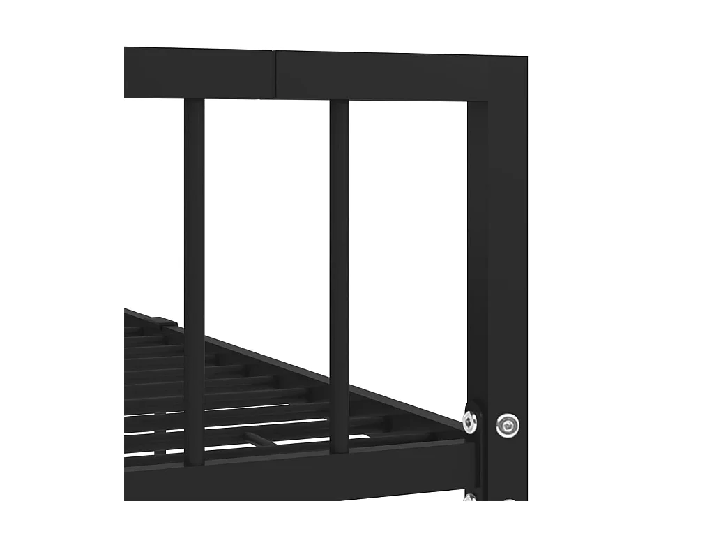 Estructura de cama de metal negro 100x200 cm