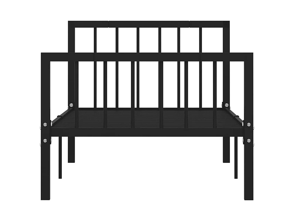 Lit Noir Métal 100x200 7