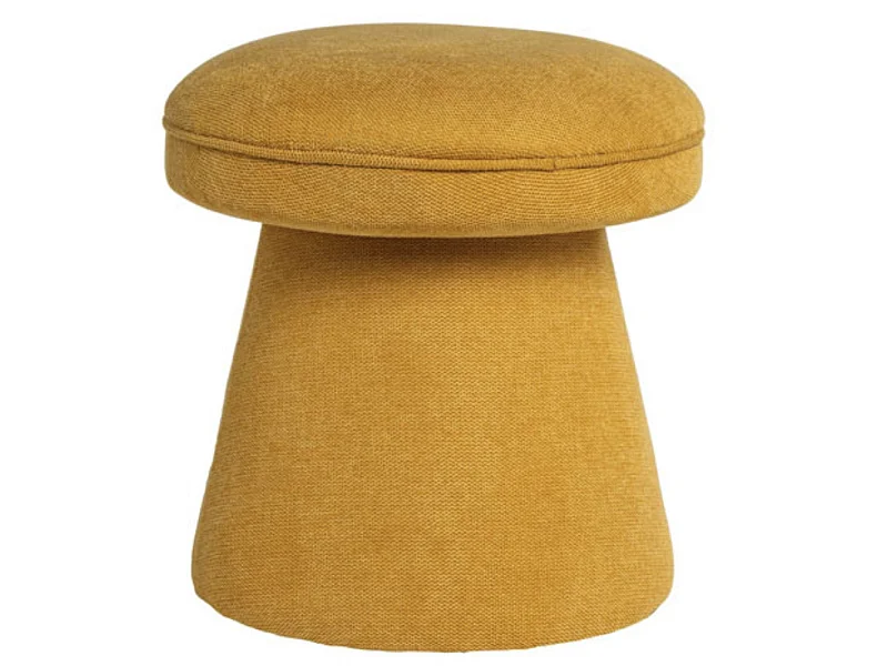 Pouf forme champignon en tissu Bilo-Couleur Jaune moutarde