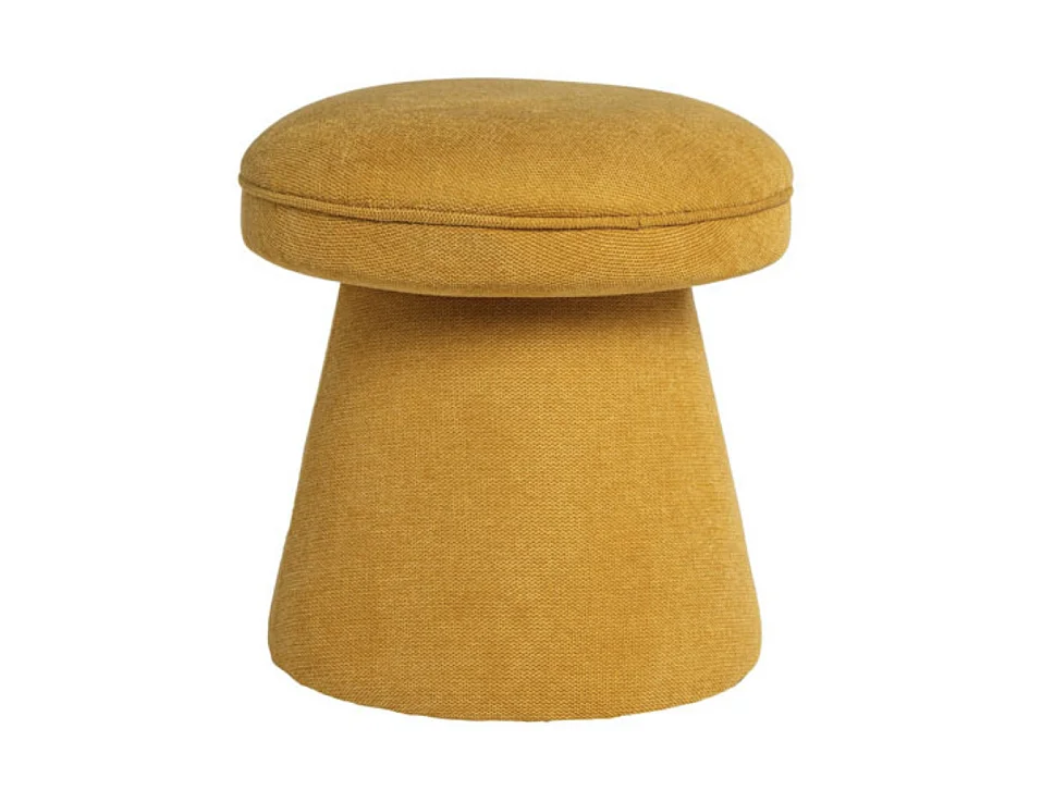 Pouf forme champignon en tissu Bilo-Couleur Jaune moutarde