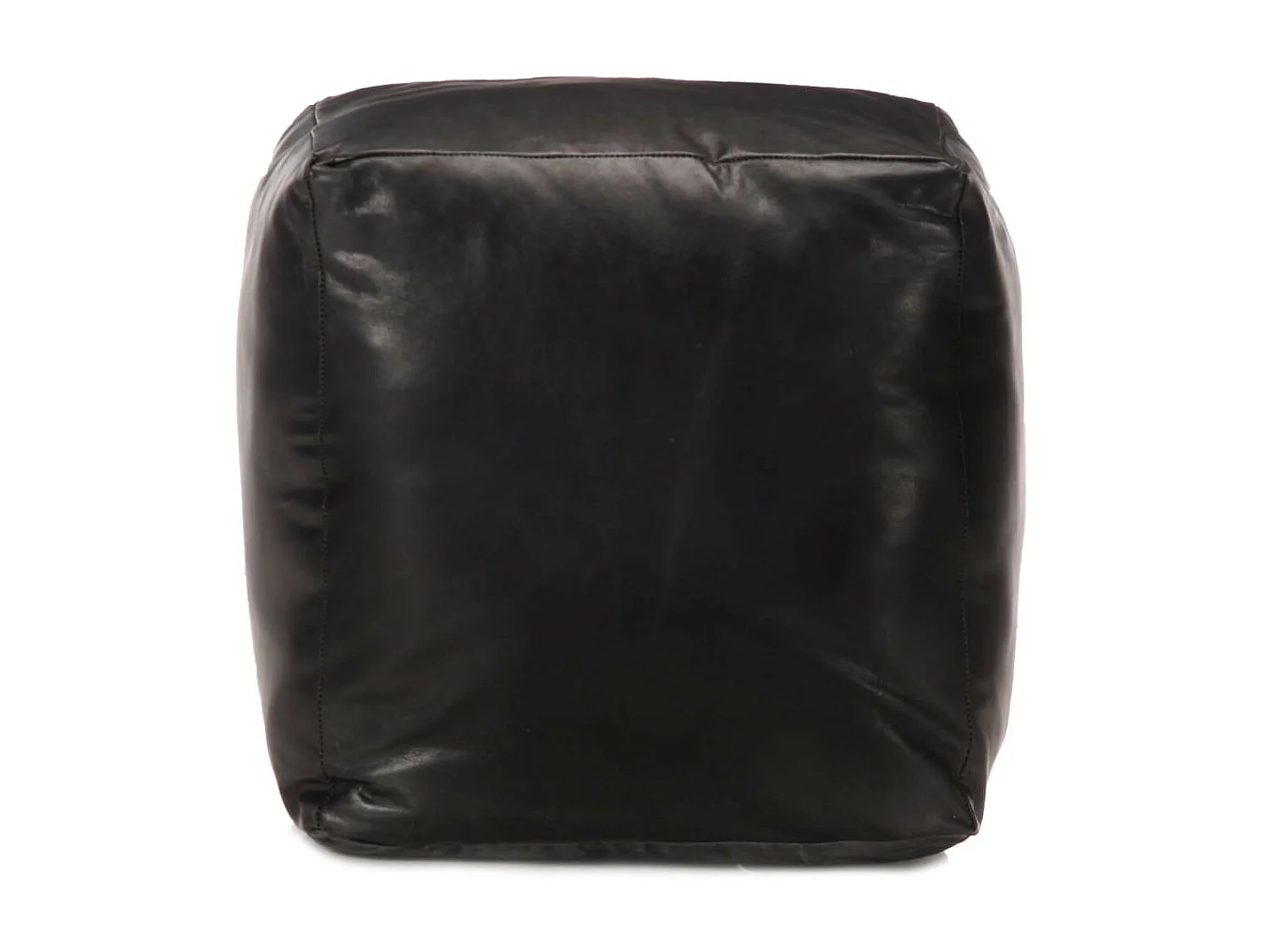 Pouf 40 x 40x40 Noir Cuir véritable de chèvre 2