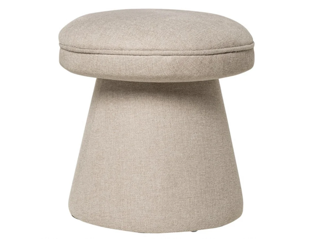 Pouf forme champignon en tissu Bilo-Couleur Beige clair