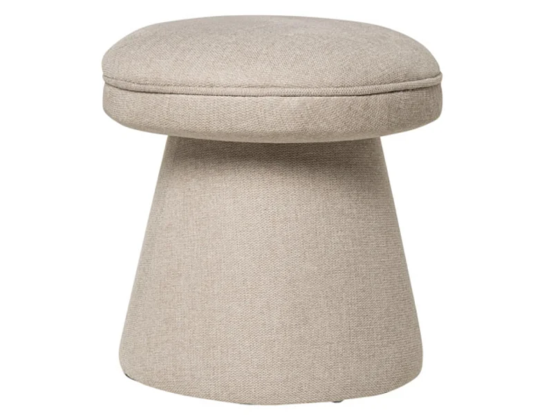 Pouf forme champignon en tissu Bilo-Couleur Beige clair