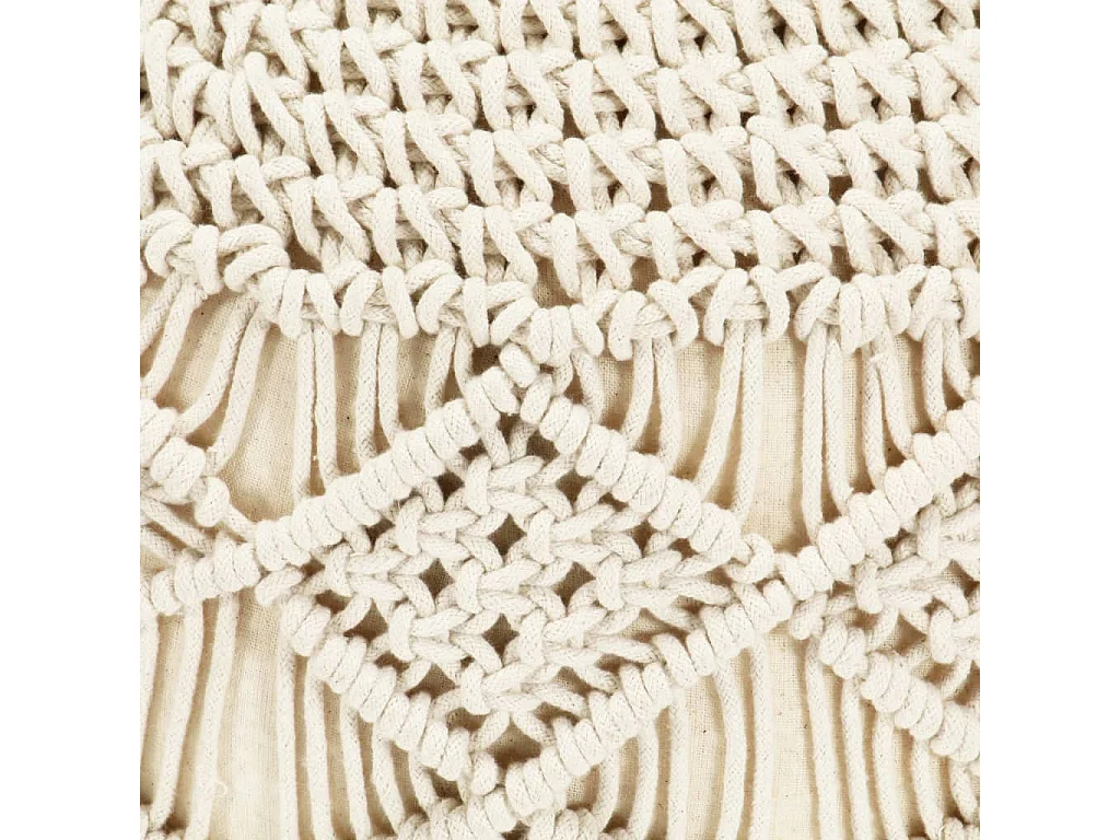 Pouf fait à la main en macramé 45x30 Coton 2