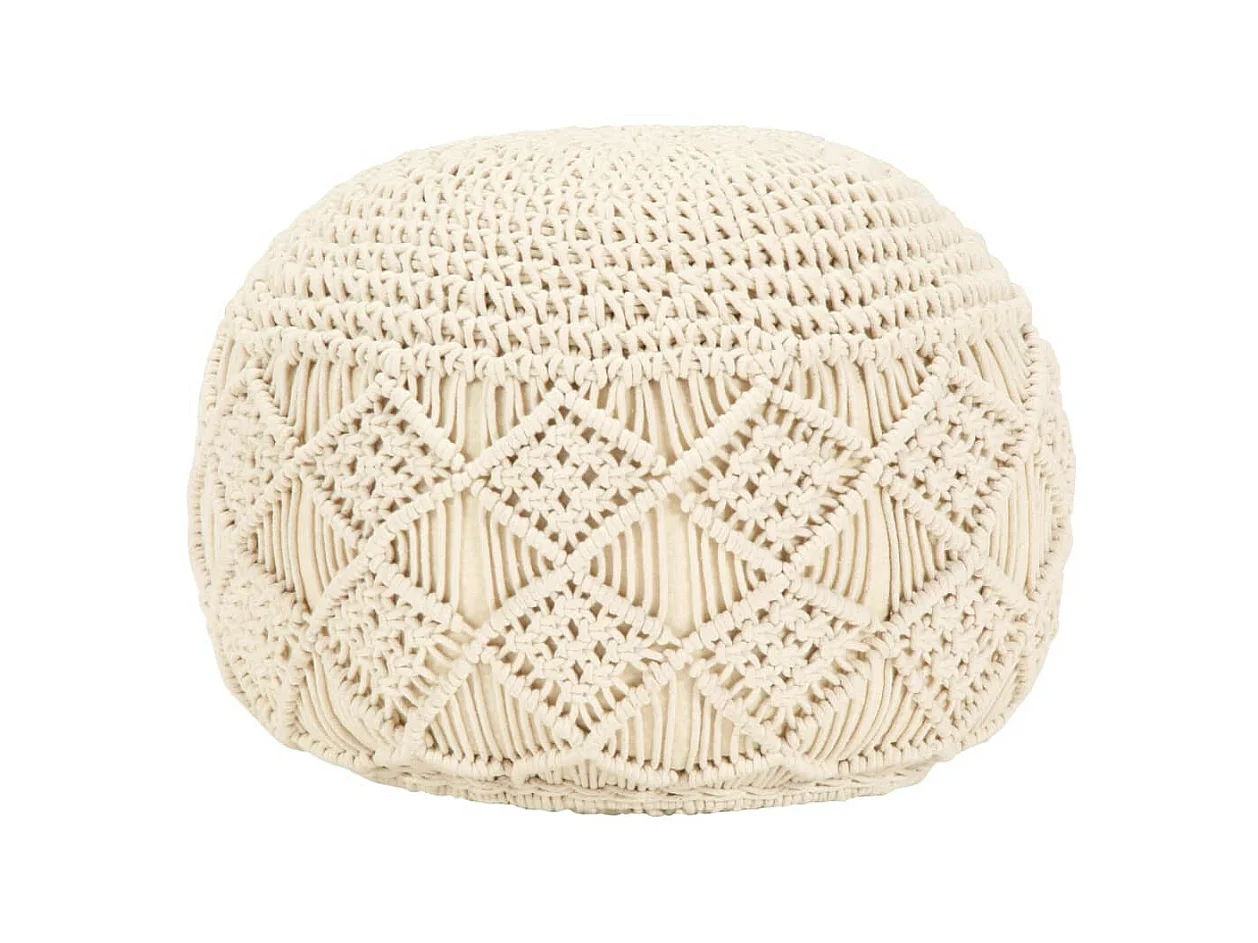 Pouf fait à la main en macramé 45x30 Coton 2