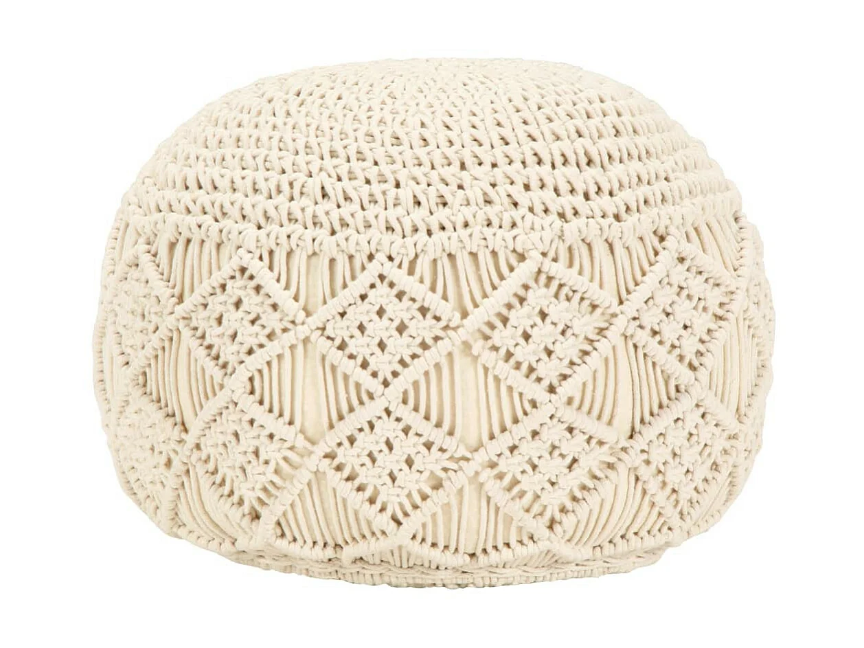 Pouf fait à la main en macramé 45x30 Coton 2