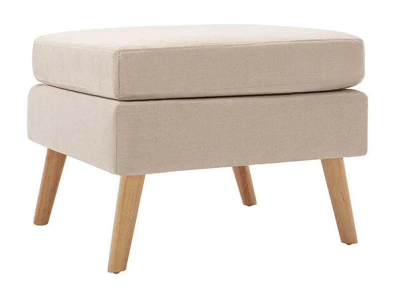 Repose-pied Crème Tissu Louva