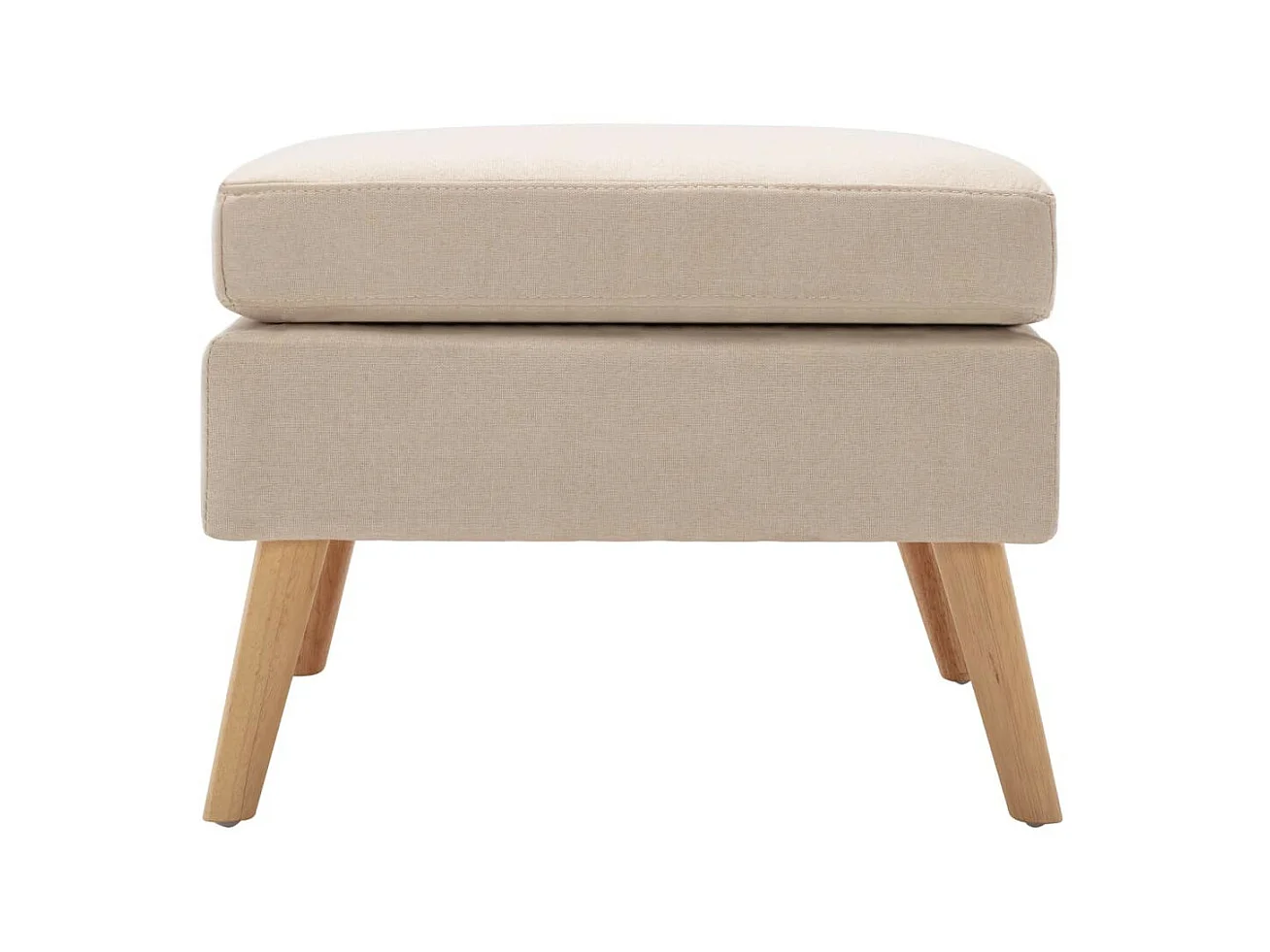 Repose-pied Crème Tissu Louva