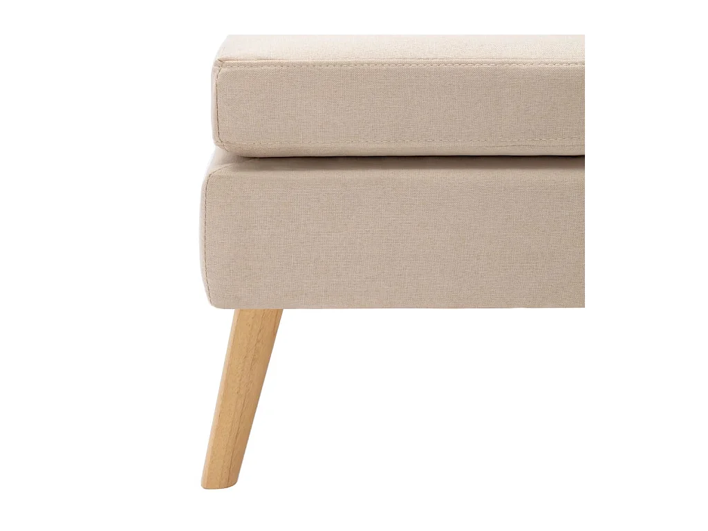 Repose-pied Crème Tissu Louva