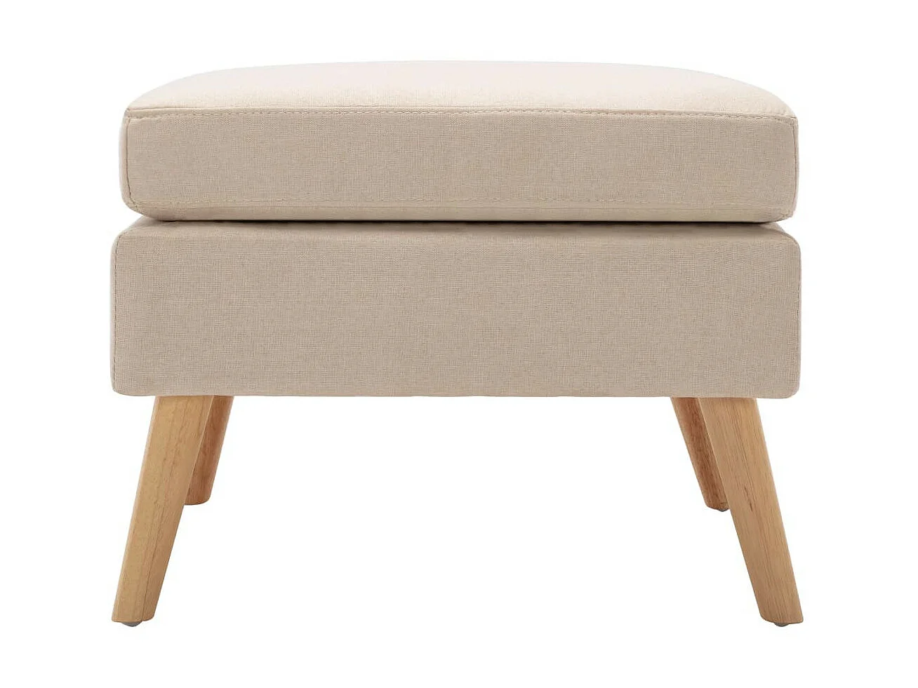 Repose-pied Crème Tissu Louva