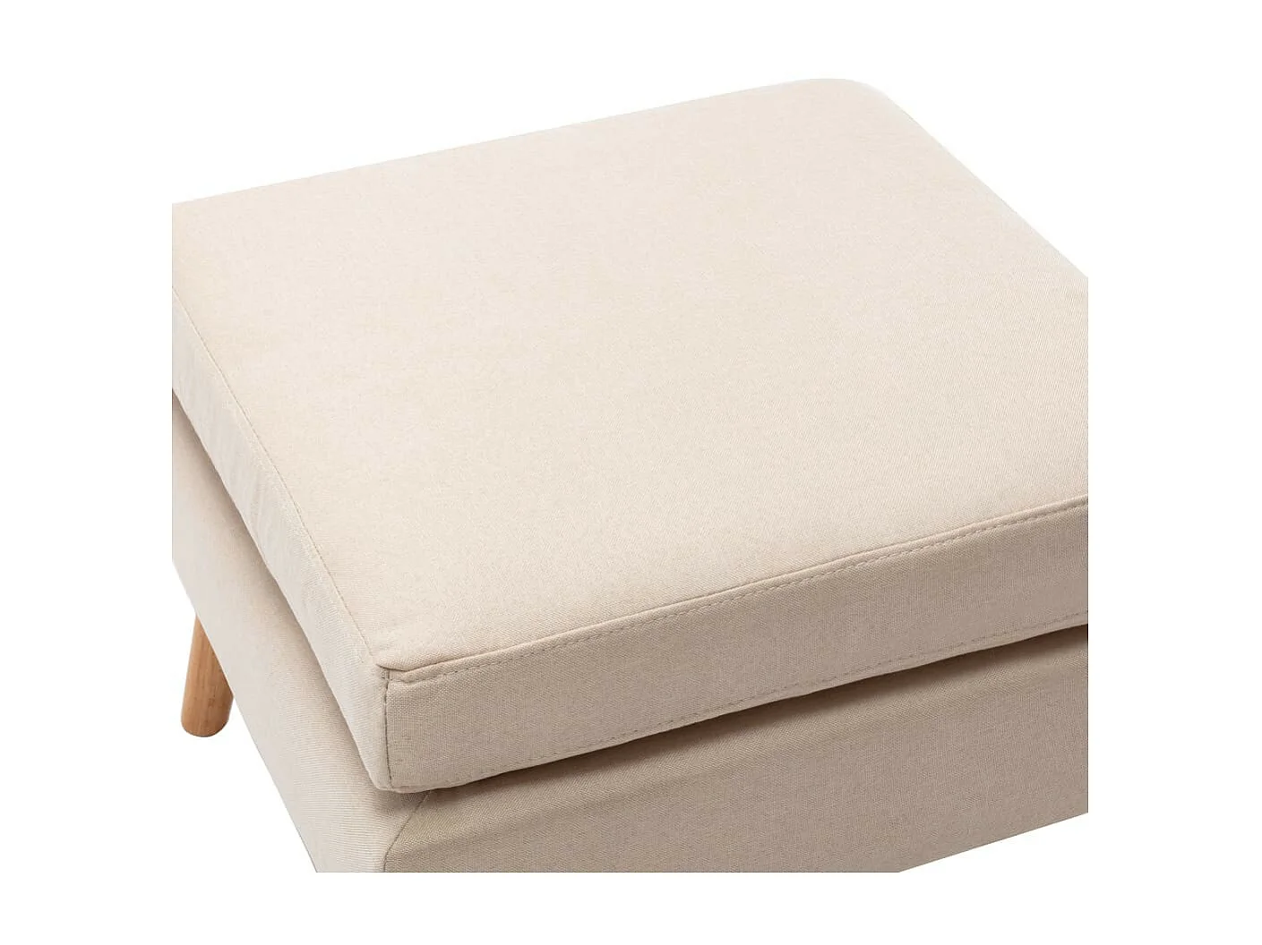 Repose-pied Crème Tissu Louva