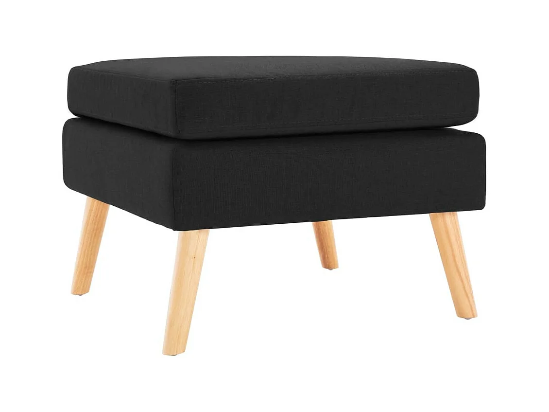 Repose-pied Noir Tissu