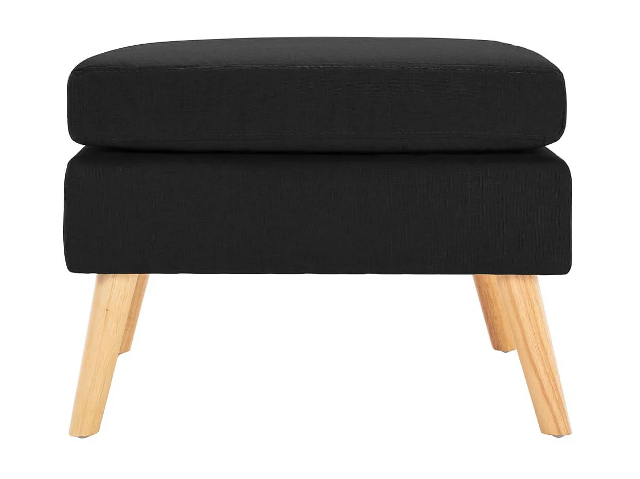 Repose-pied Noir Tissu