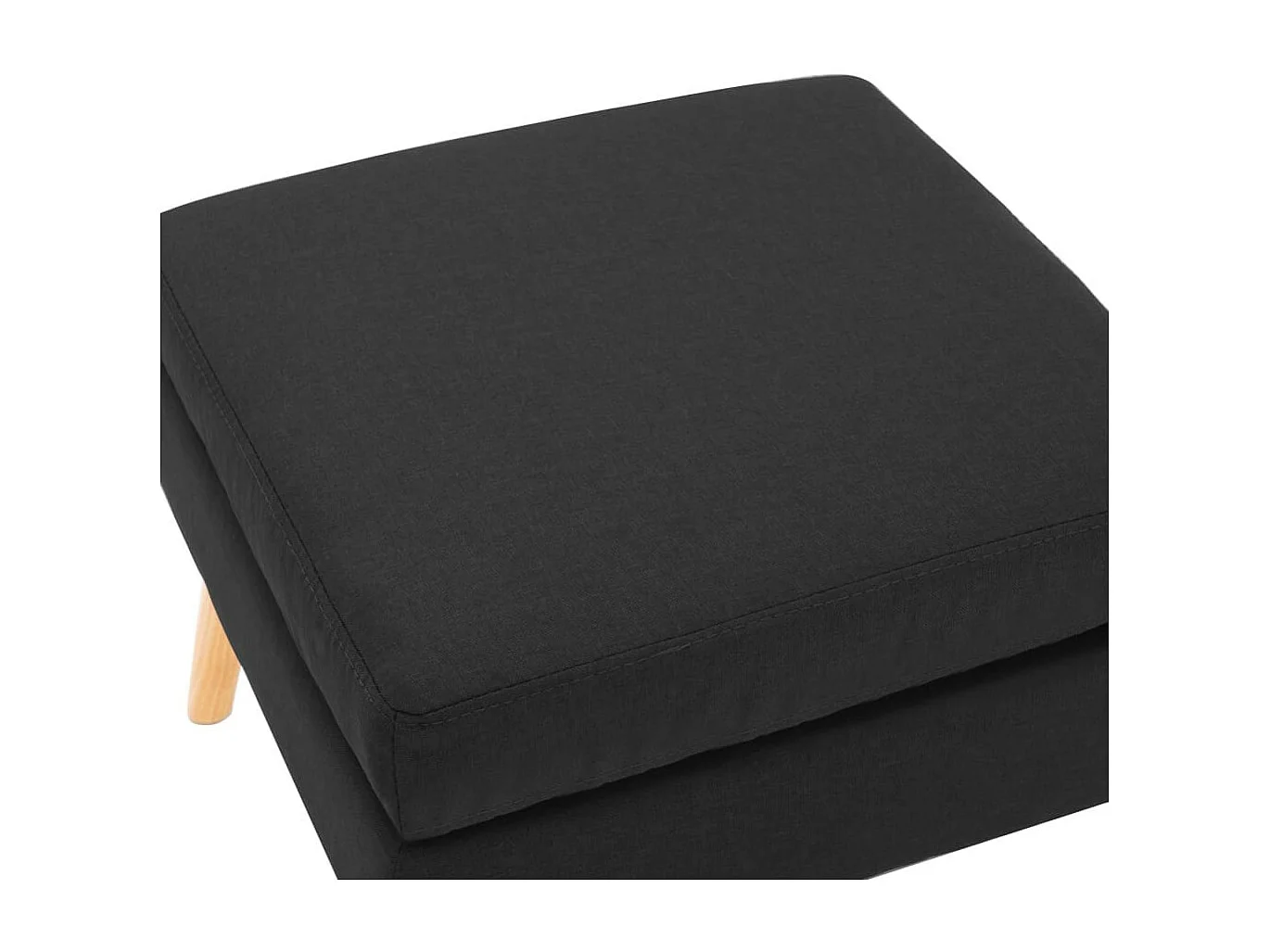 Repose-pied Noir Tissu