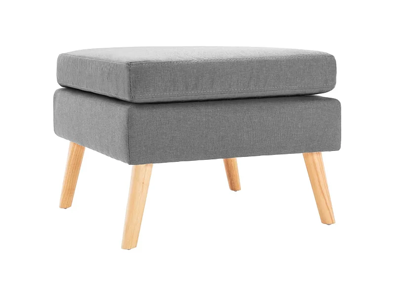 Repose-pied Gris clair Tissu Louva