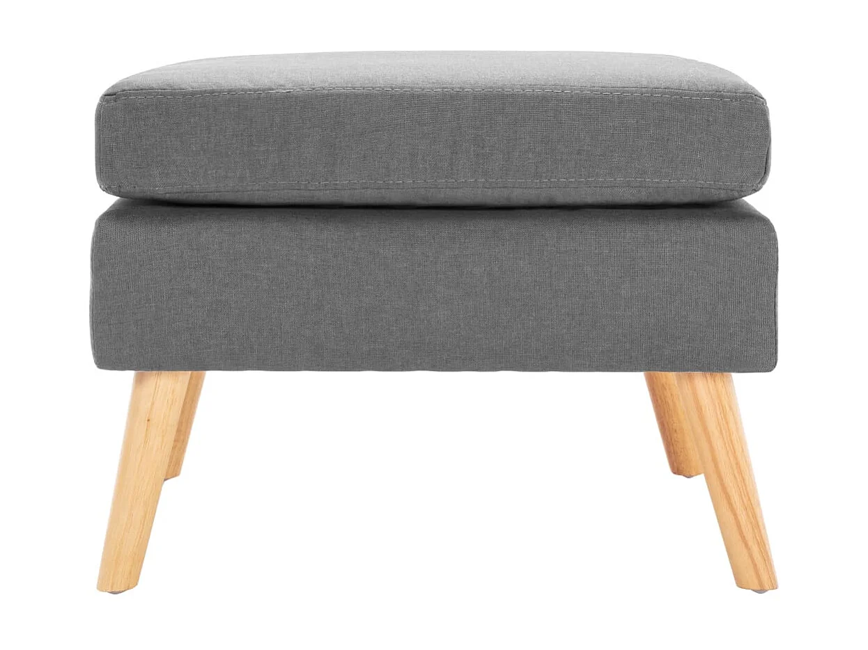 Repose-pied Gris clair Tissu Louva