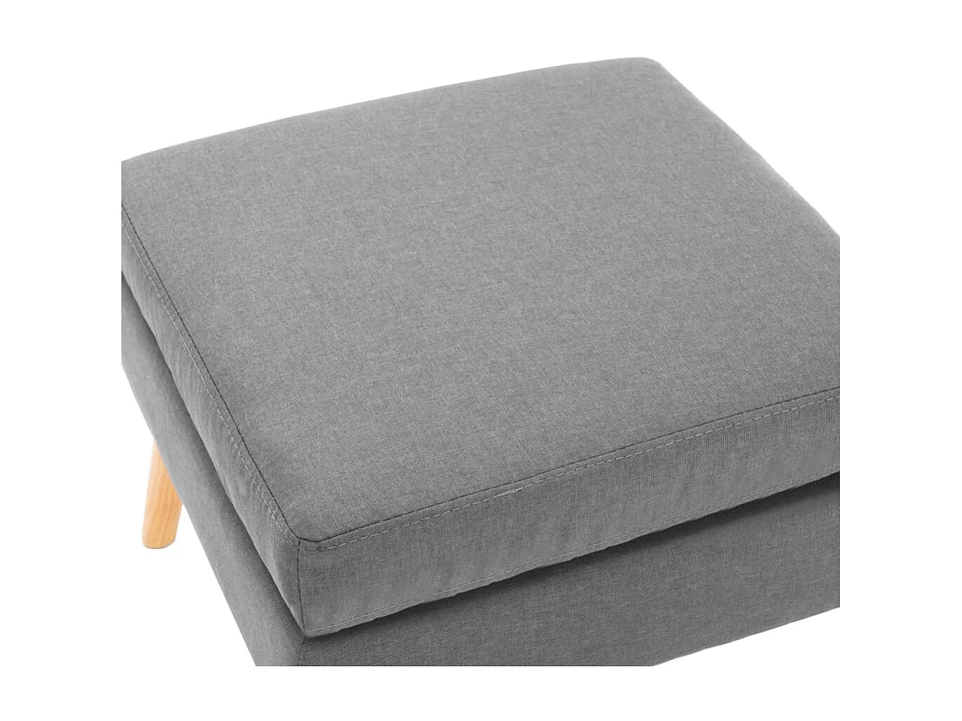 Repose-pied Gris clair Tissu Louva