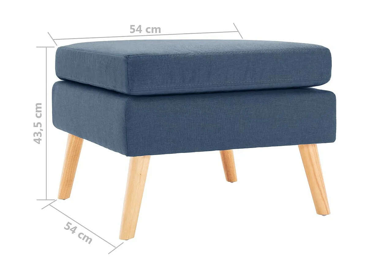 Repose-pied Bleu Tissu Louva