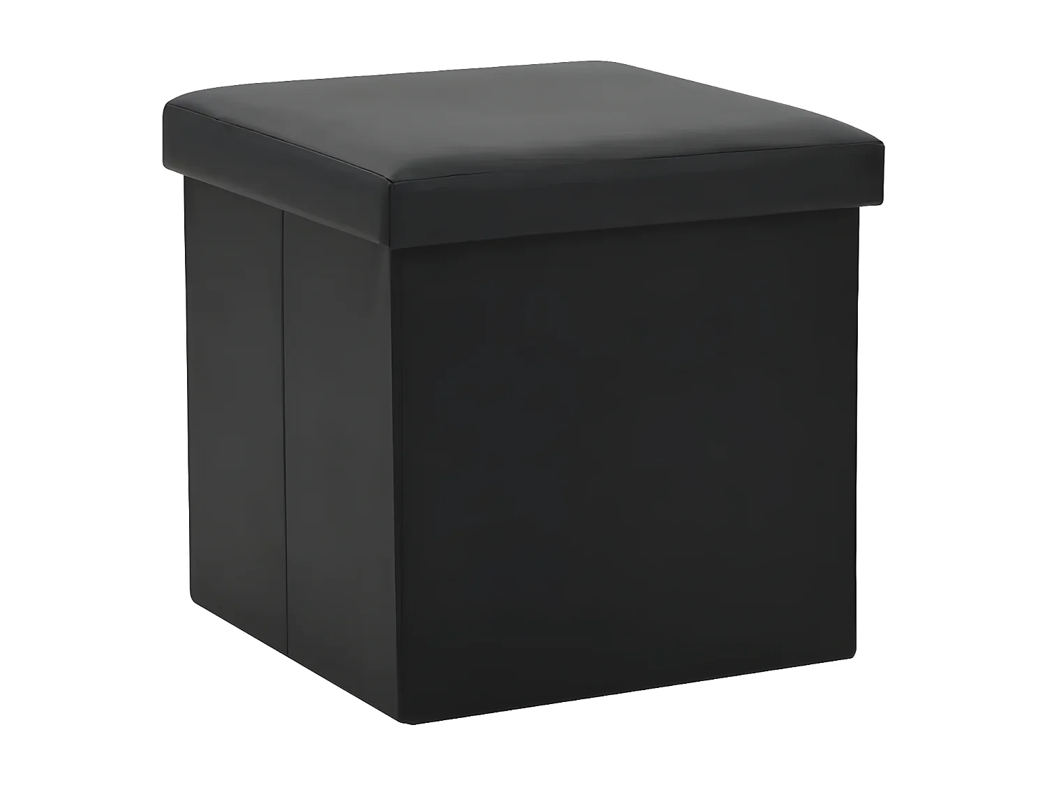 Opbergkruk inklapbaar kunstleer zwart