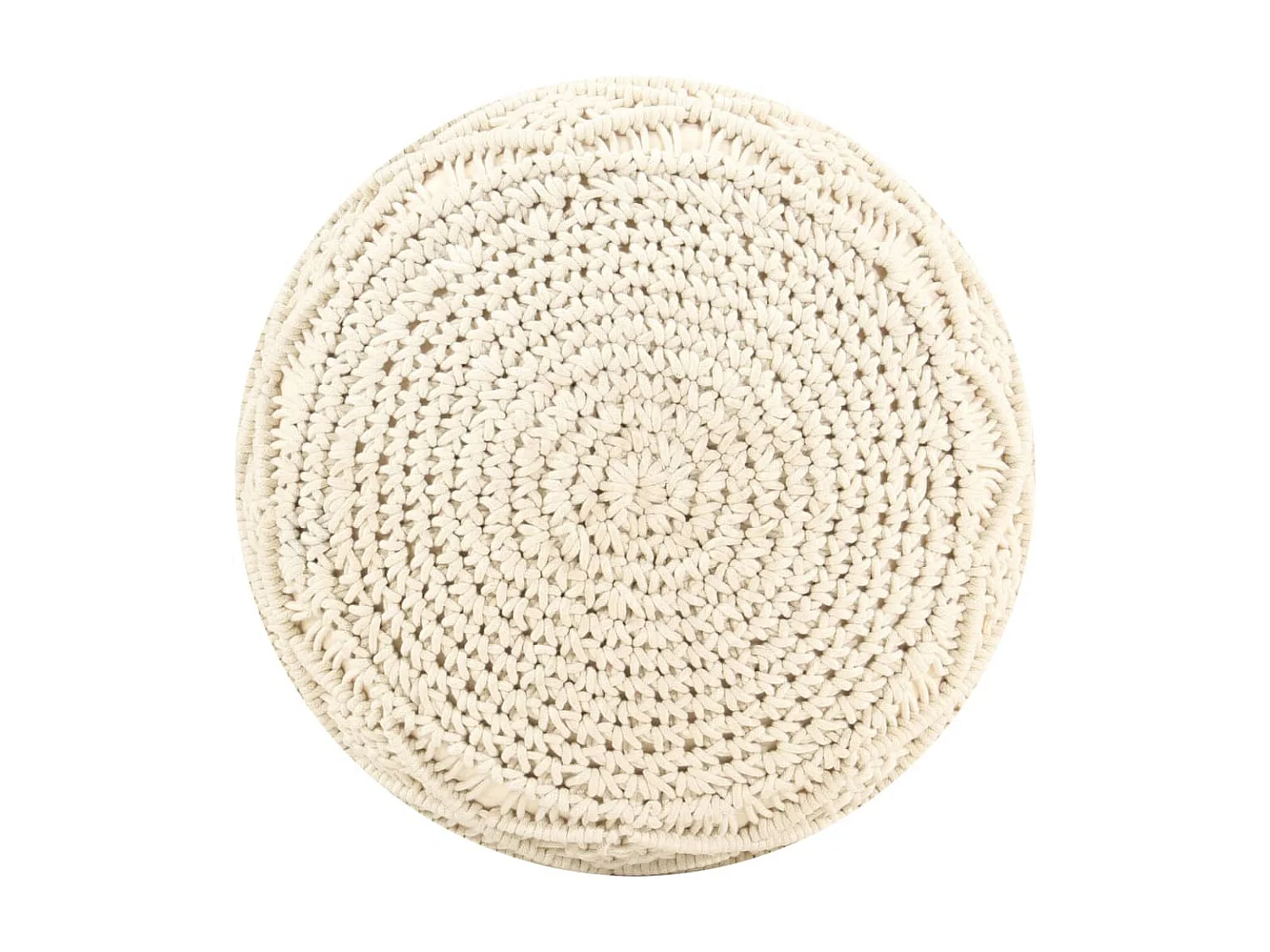 Pouf fait à la main en macramé 45x30 Coton 2