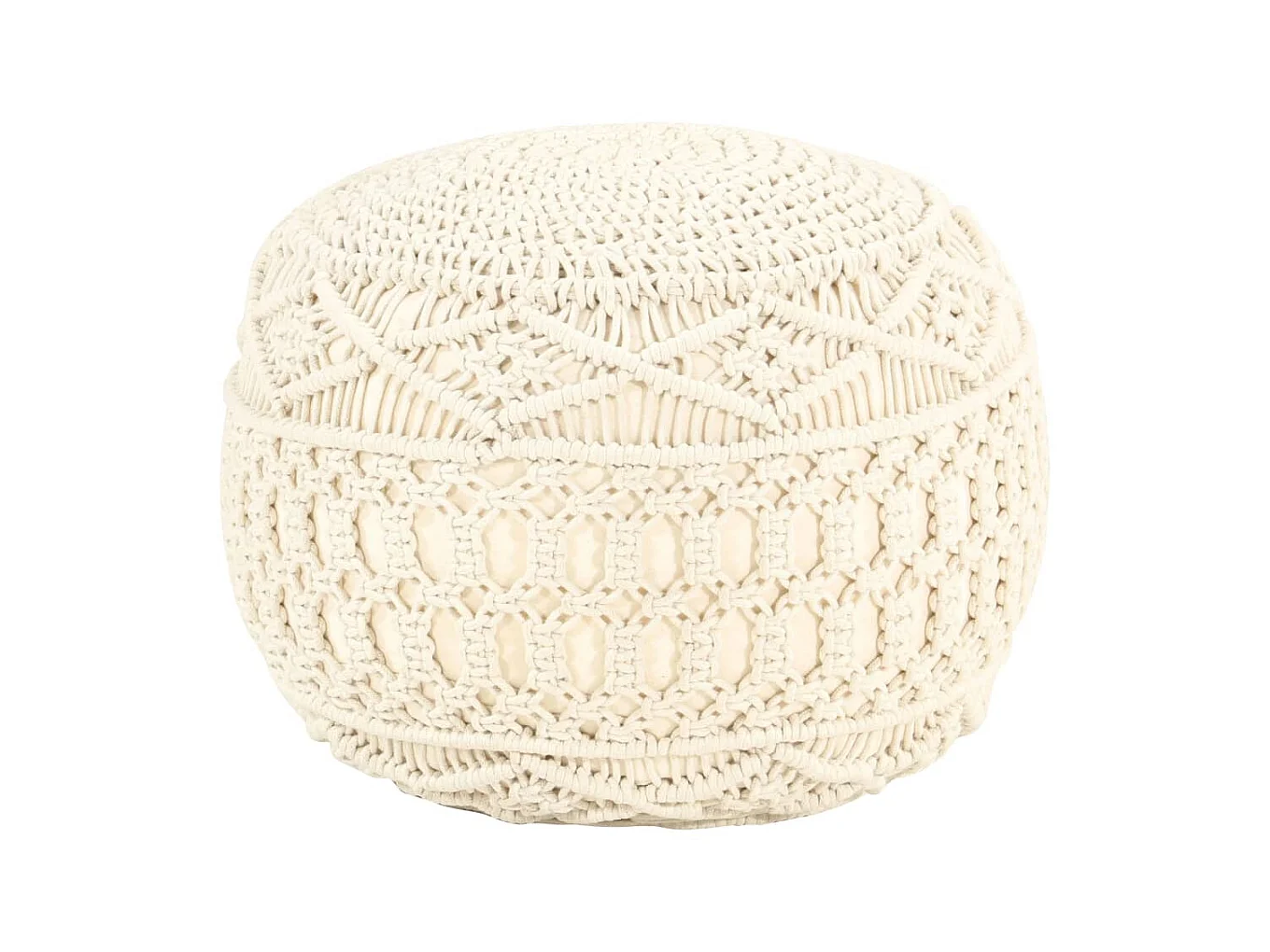 Pouf fait à la main en macramé 45x30 Coton 2