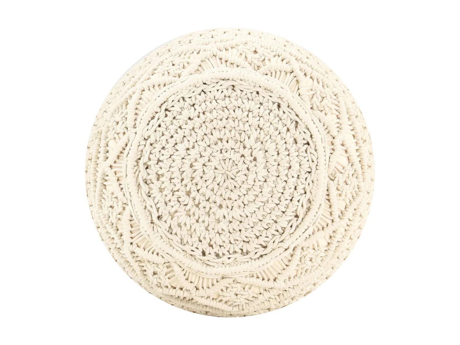 Pouf fait à la main en macramé 45x30 Coton 2