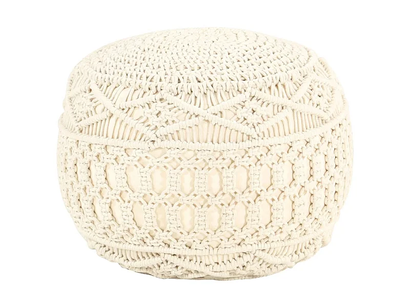 Pouf fait à la main en macramé 45x30 Coton 2