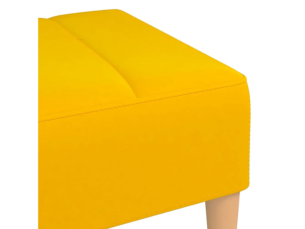 Voetenbank 78x56x32 cm fluweel geel