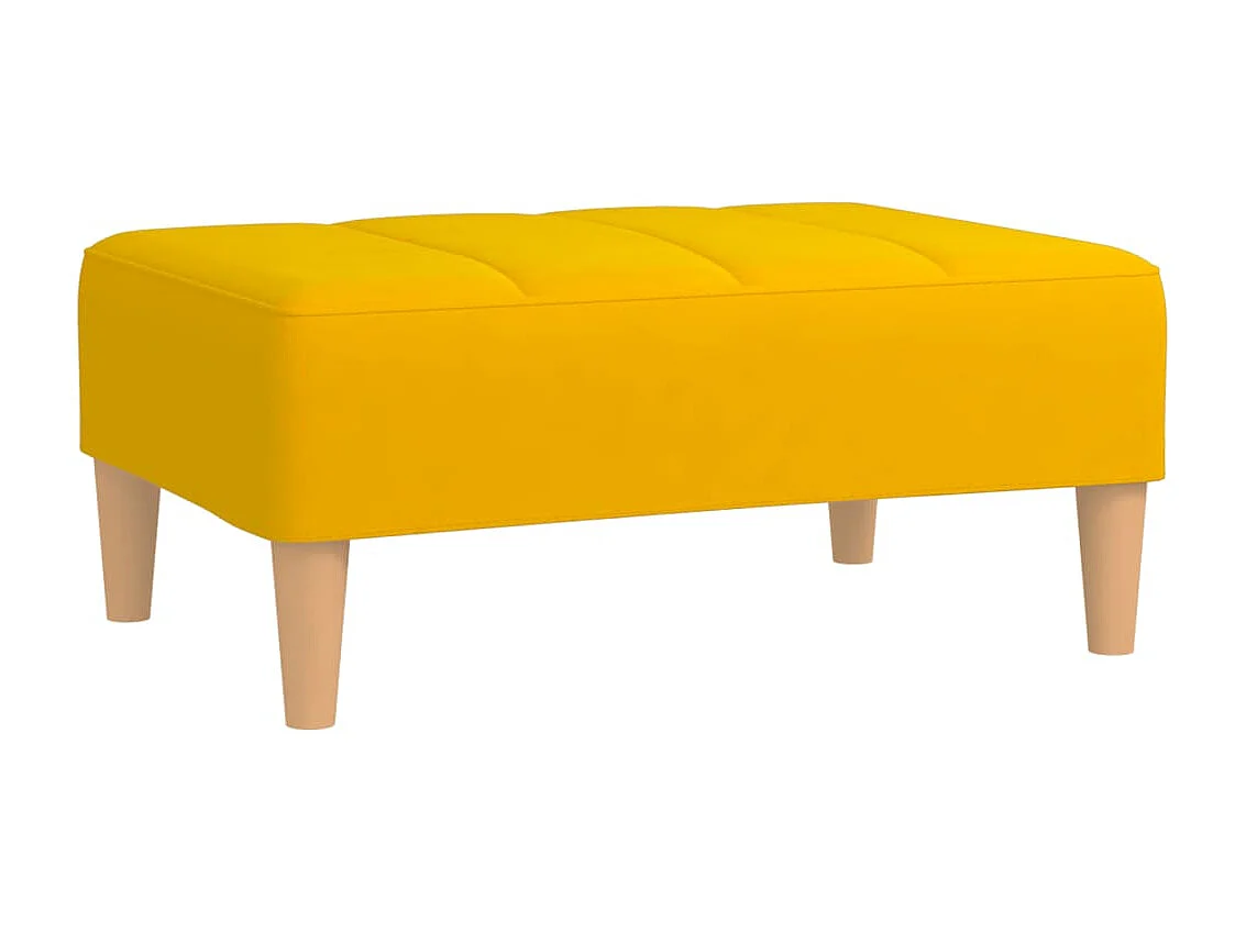 Voetenbank 78x56x32 cm fluweel geel