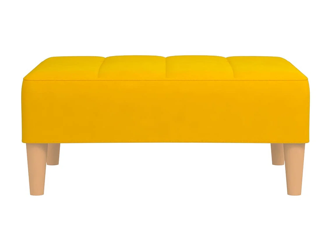 Voetenbank 78x56x32 cm fluweel geel