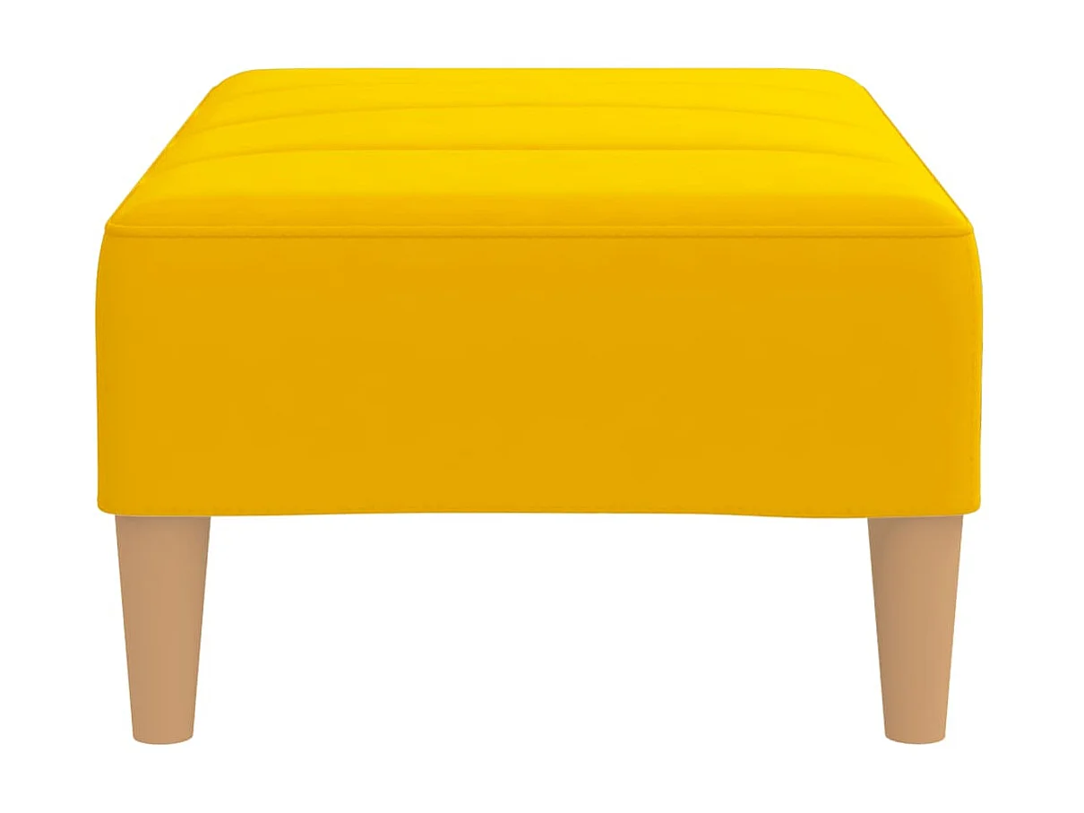 Voetenbank 78x56x32 cm fluweel geel