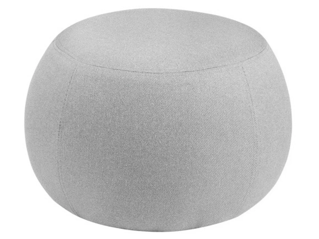 Parko ronde stoffen poef-Kleur Lichtgrijs