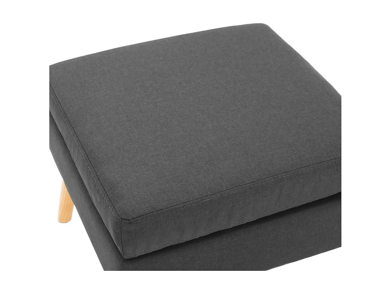 Repose-pied Gris foncé Tissu Louva