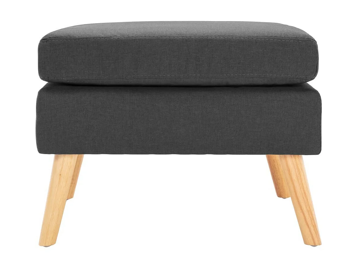 Repose-pied Gris foncé Tissu Louva