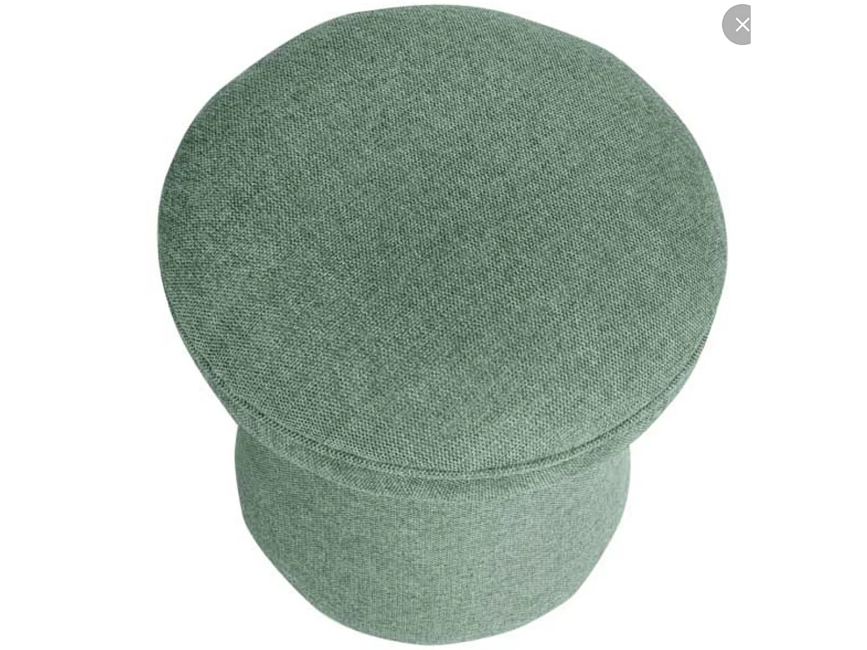 Pouf forme champignon en tissu Bilo-Couleur Vert amande