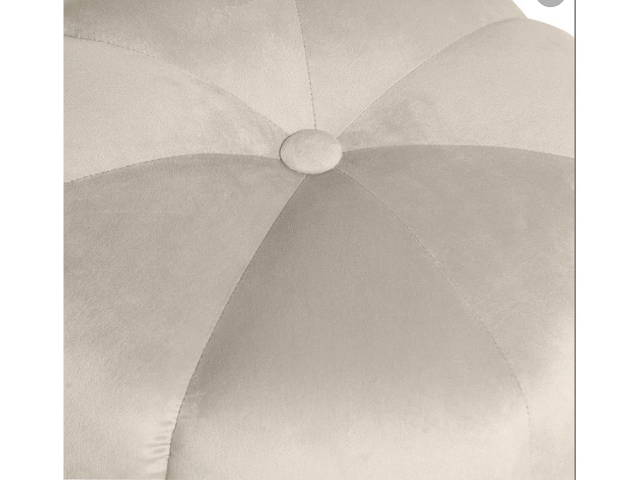 Pouf rond en velours Barko-Couleur Beige clair