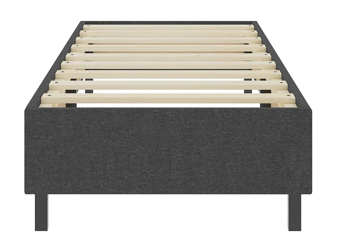 Ensemble matelas et sommier tapissier Gris foncé Tissu 90x200