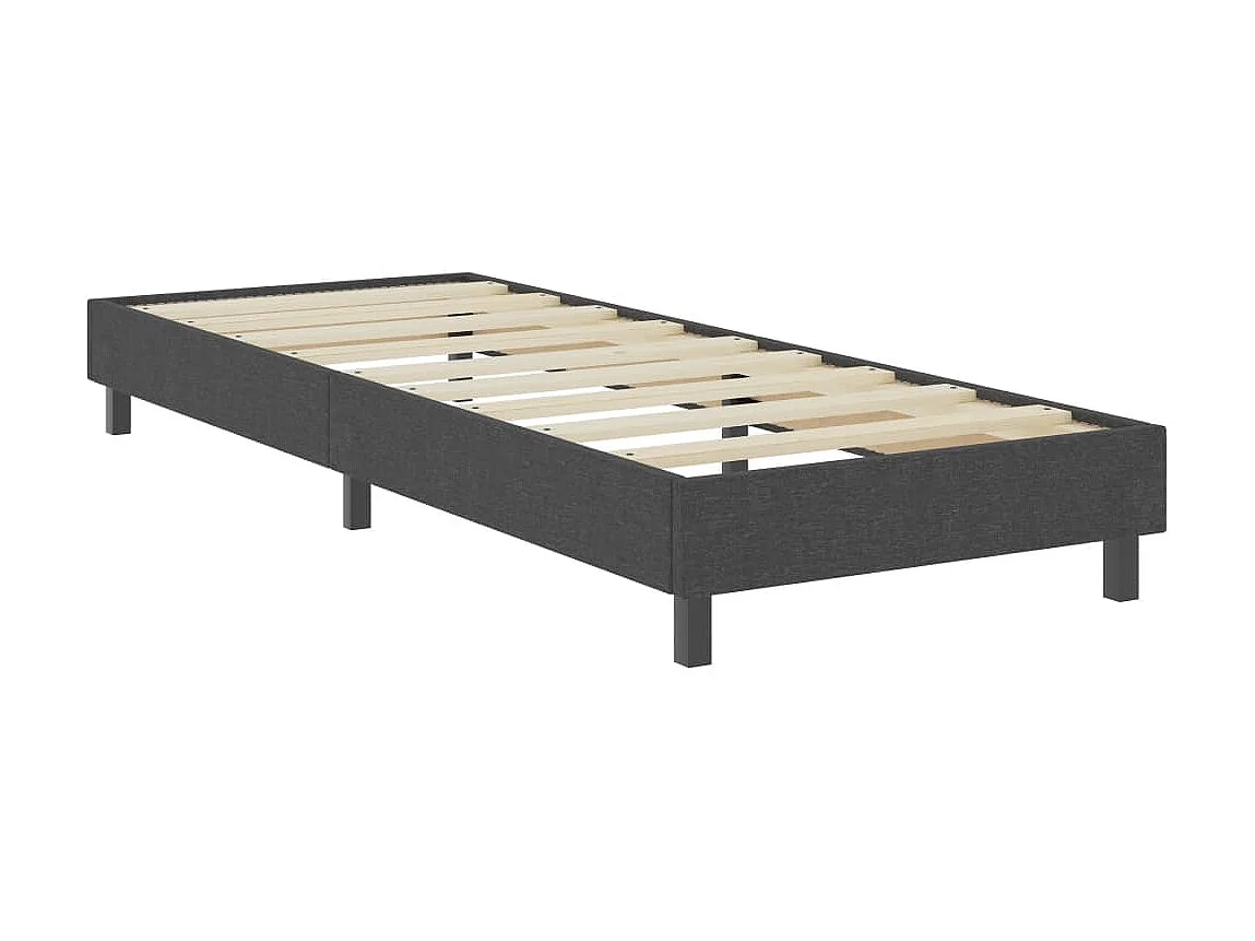 Ensemble matelas et sommier tapissier Gris foncé Tissu 80x200 2